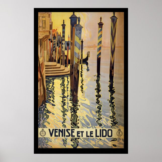 Venice, Italy Vintage Travel Poster (Front)