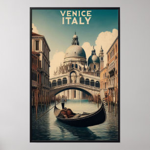 Venice Italy Vintage Travel Poster