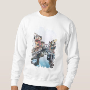 Venice Italy Watercolor Art Sweatshirt