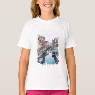 Venice Italy Watercolor Art T-Shirt
