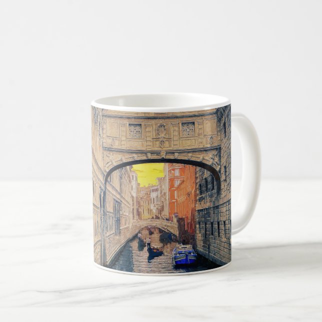 Venice Italy Waterway Gondola Building #12 Coffee Mug (Front Right)