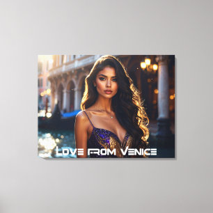 VENICE - LOVE FROM VENICE CANVAS PRINT