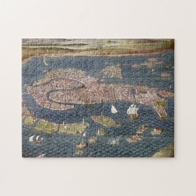 VENICE: MAP, 16TH CENTURY JIGSAW PUZZLE (Horizontal)