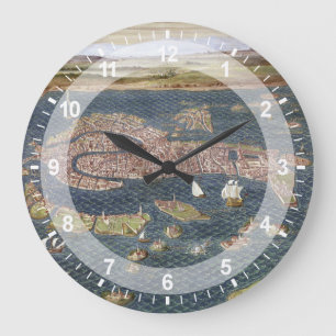 VENICE: MAP, 16TH CENTURY LARGE CLOCK