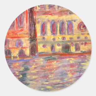 venice palazzos and colourful light classic round sticker
