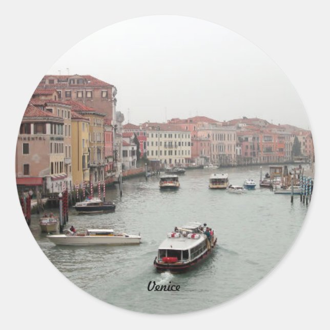 Venice: Picturesque Venice Classic Round Sticker (Front)