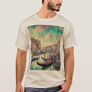Venice Rialto Bridge and Gondolas T-Shirt