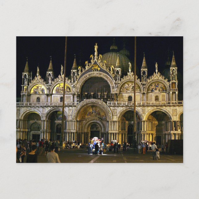 VENICE SAN MARCO SQUARE BASILICA POSTCARD (Front)