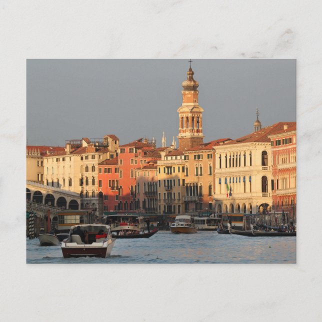 Venice Sunset at near the Rialtro Bridge postcard (Front)
