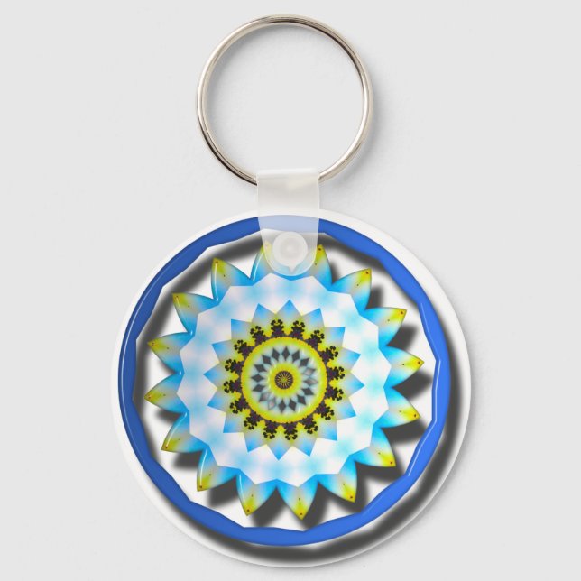 Venice Surfboard Star Sunset Keychain (Front)