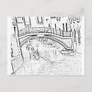Venice-Taxi Postcard