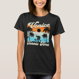 Venice Tennis Time - Retro Vintage Paddle Tennis  T-Shirt