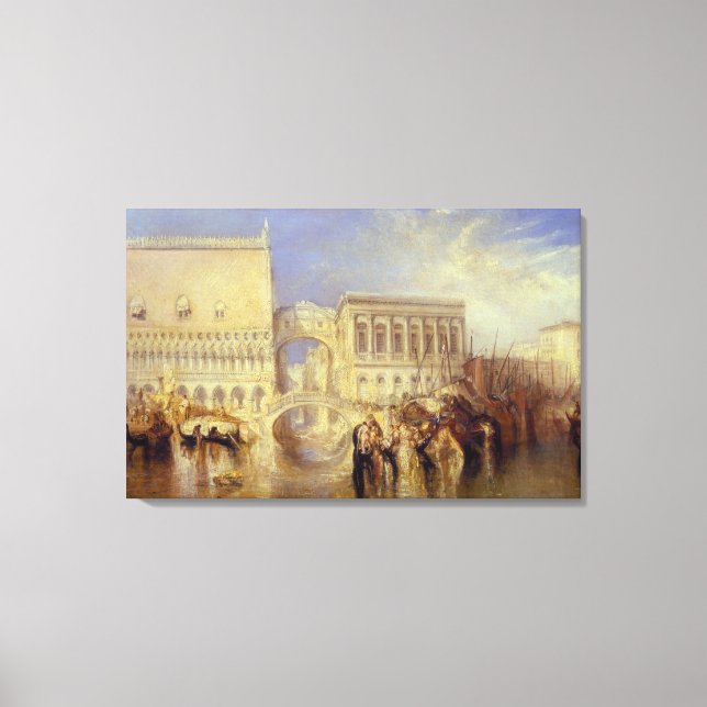 Venice the Bridge of Sighs J. M. W. Turner Italy  Canvas Print (Front)