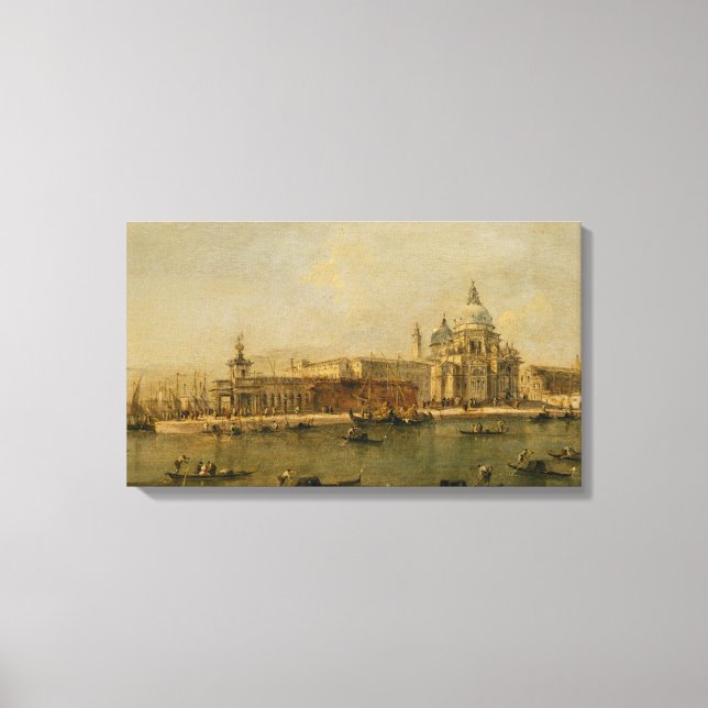 Venice The Dogana and Santa Maria della Salute Canvas Print (Front)