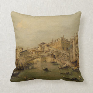 Venice The Rialto Throw Pillow