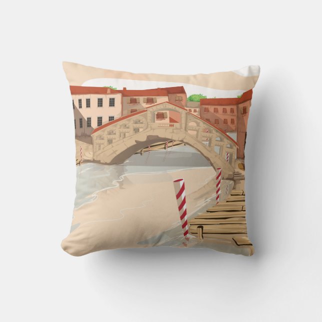 Venice Throw Pillow (Front)