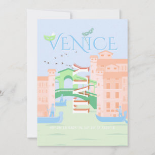 Venice Travel Art, Italy, Travel Art Holiday Card