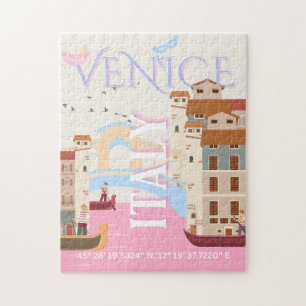 Venice Travel Art, Italy, Travel Art Jigsaw Puzzle