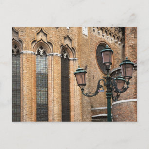 Venice, Veneto, Italy - A lamp post is standing Postcard