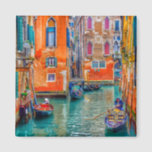 Venice Veneto Italy scenic summer photo Magnet<br><div class="desc">Enjoy colours from Italy! A beautiful Venice travel photography from Tom Podmore on this bright colourful magnet will make a beautiful and joyfull souvenir gift for him, her, for your family, couple and friends, and a delicious decoration for your home. Boats in flooded historic city, dreamy atmosphere and unique colours....</div>