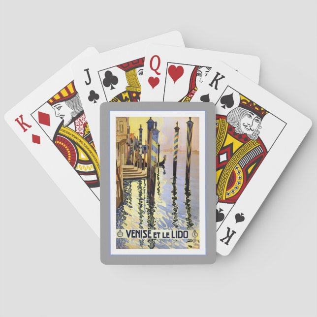 Venice Venise Italy Vintage Travel Playing Cards (Back)