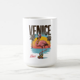Venice Vibes Flamingo Retro Beach California Tropi Coffee Mug
