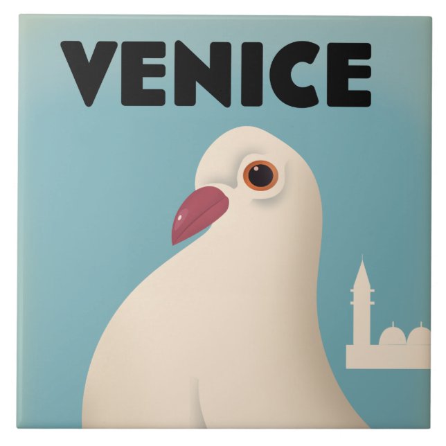 Venice Vintage style travel poster Tile (Front)