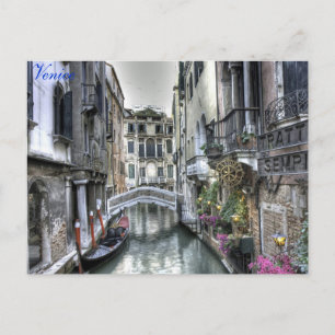 Venice - Water Street Scene postcard