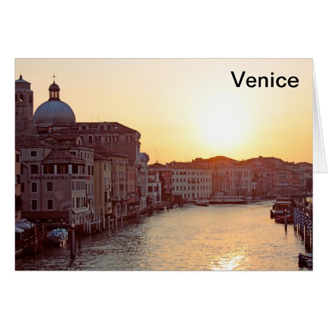 Venise, Coucher de soleil sur le canal grande (Devant horizontal)