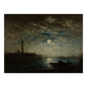 Venise et le Campanile au Clair de Lune  Poster