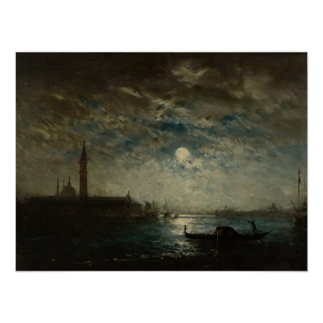 Venise et le Campanile au Clair de Lune  Poster (Front)