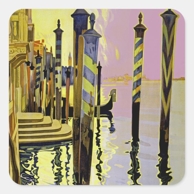 Venise et le Lido Square Sticker (Front)