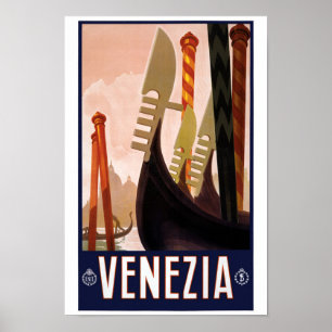 Venise Italie Poster vintage restauré