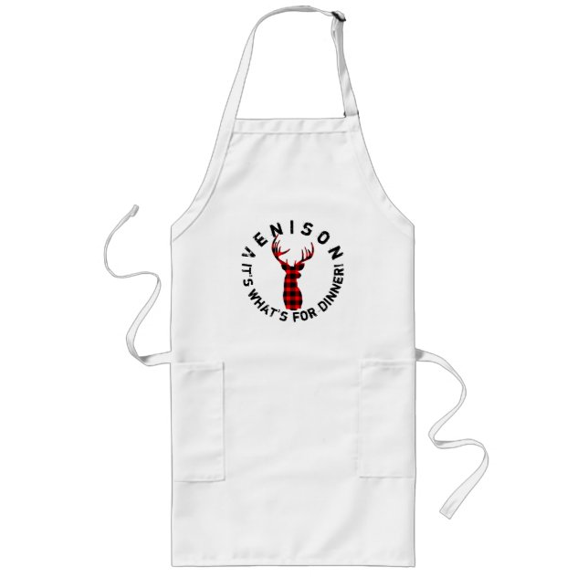 Venison It's What's for Dinner Long Apron (Front)