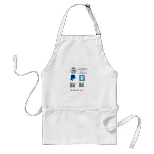 Venmo paypal scan to pay add q r code logo text na standard apron
