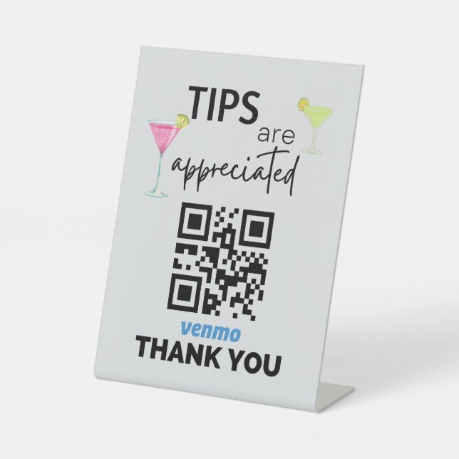 Venmo Sign for Bartenders (Front)
