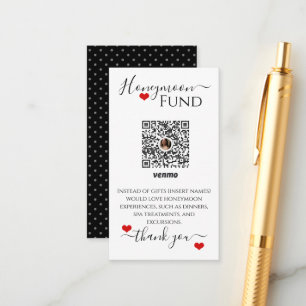 Venmo Wedding Registry Honeymoon Enclosure Card