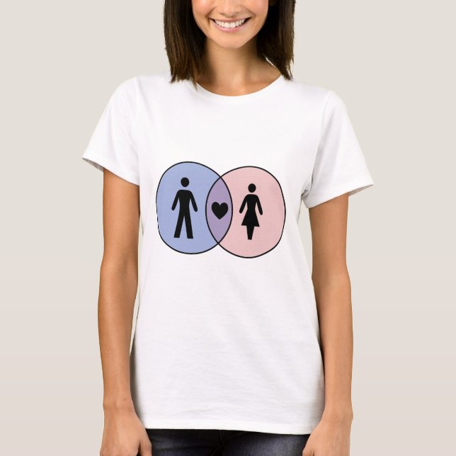 Venn Diagram Boy + Girl T-Shirt (Front)