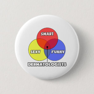 Venn Diagram .. Dermatologists 2 Inch Round Button