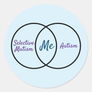 Venn diagram double diagnosis classic round sticker