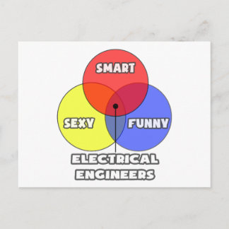 Venn Diagram .. Electrical Engineers Postcard