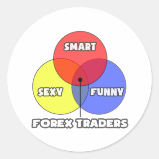 Venn Diagram .. Forex Traders Classic Round Sticker
