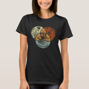 Venn Diagram Life The Universe And Everything 42 L T-Shirt