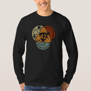 Venn Diagram Life The Universe And Everything 42 T-Shirt