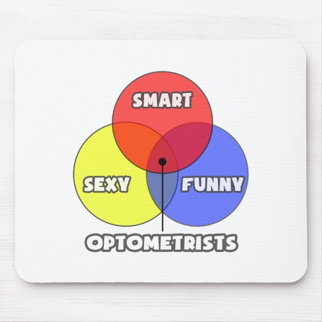 Venn Diagram .. Optometrists Mouse Pad (Front)