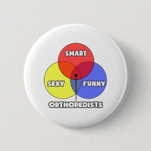 Venn Diagram .. Orthopedists 2 Inch Round Button