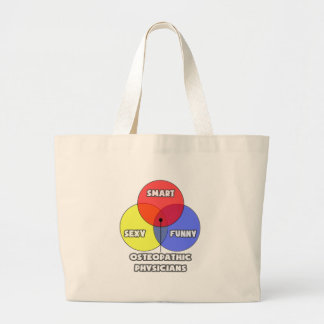 Venn Diagram .. Osteopathic Physicians Large Tote Bag