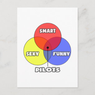 Venn Diagram .. Pilots Postcard
