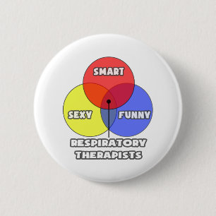Venn Diagram .. Respiratory Therapists 2 Inch Round Button