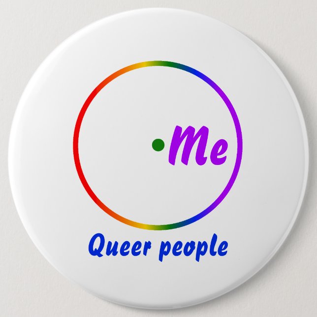 Venn diagram single identity 6 inch round button (Front)